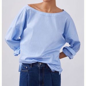 Anthropologie Harshman Button Back Shirt Sz M